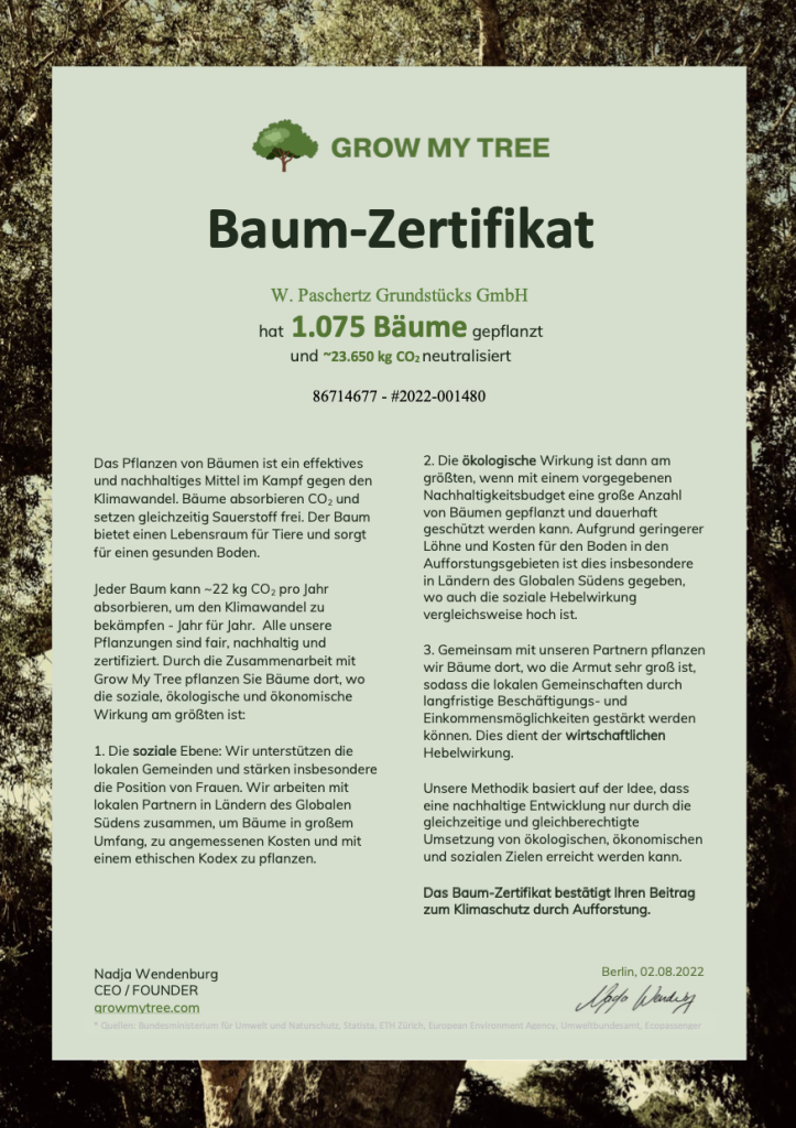 Baum-Zertifikat